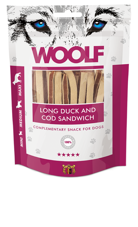 WOOLF - Long Duck & Cod Sandwich 100gr