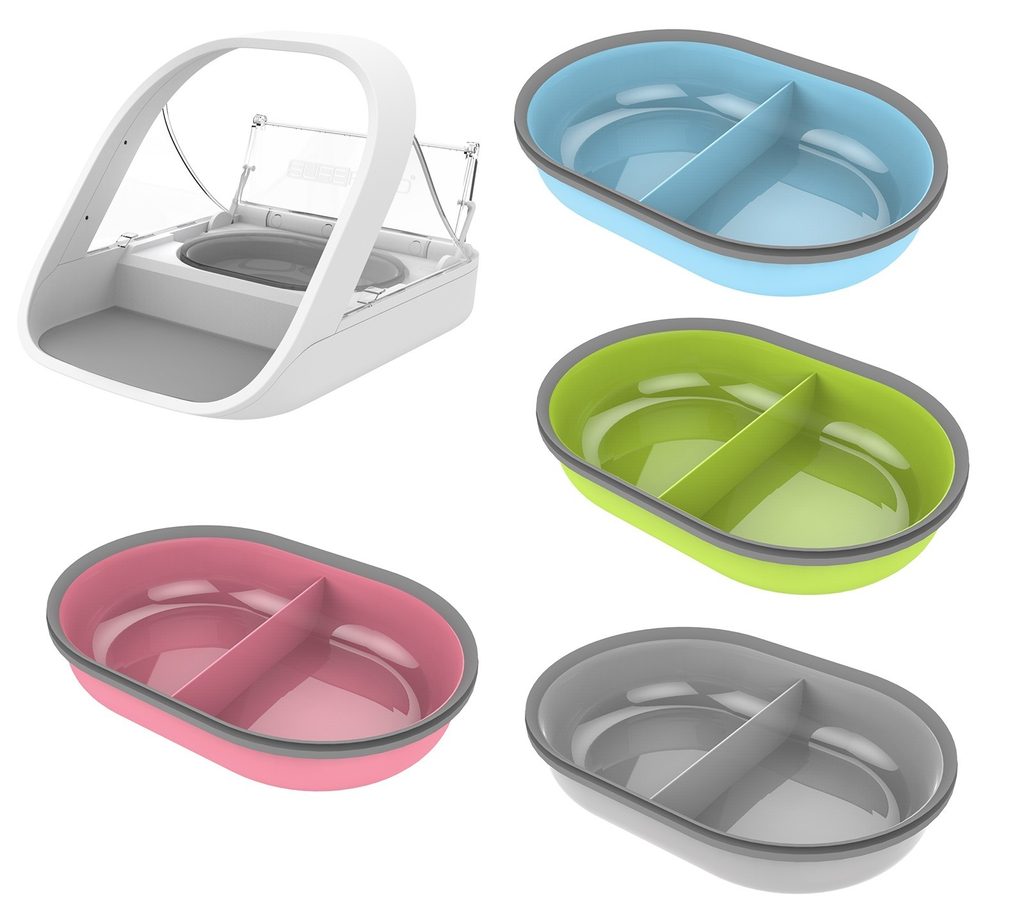 SureFeed Microchip Pet Feeder - Sett tvískiptar matarskálar (2stk)