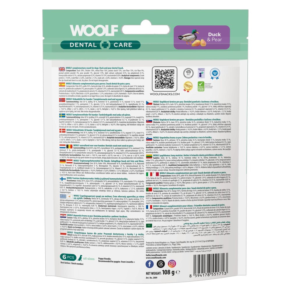 WOOLF - Dental Care Duck and Pear
