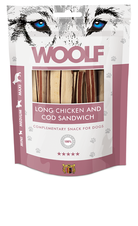 WOOLF - Long Chicken & Cod Sandwich 100gr