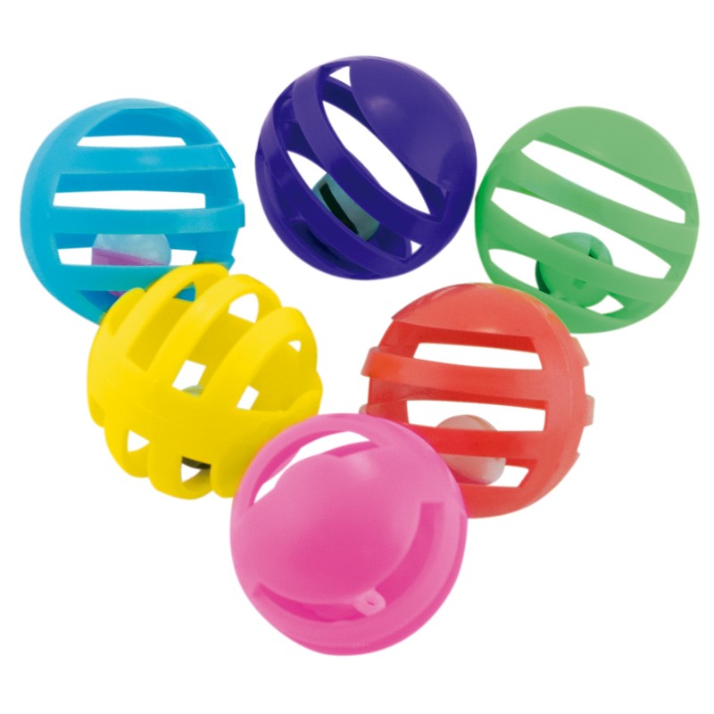 Boltar, plast með bjöllu 6 stk, 4cm