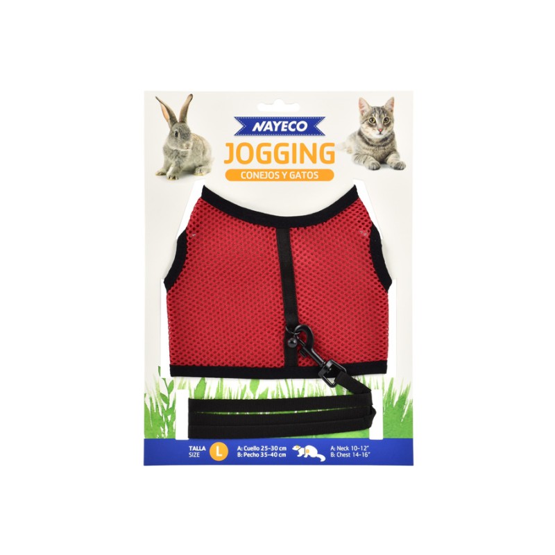 JOGGING MESH Harness, létt beisli fyrir LITLA ketti og kanínur (MINNA)