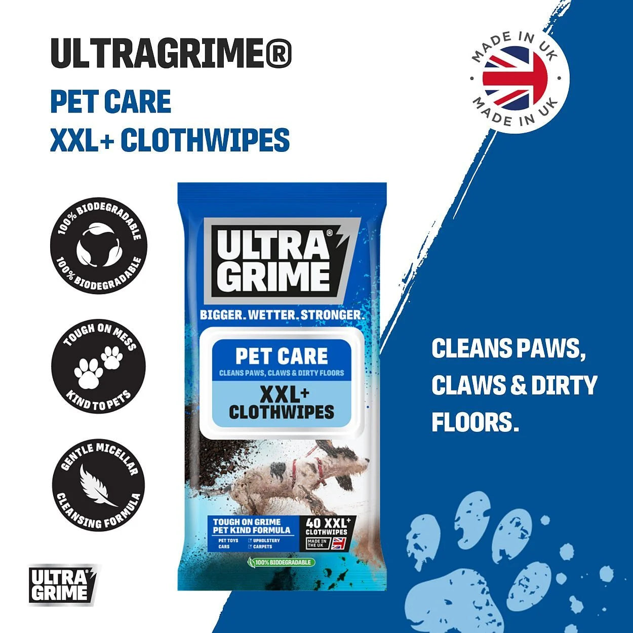ULTRA GRIME Pet Clean up XXL WIPES