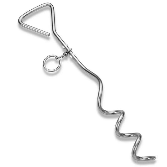 Tie Out Stake w/swivel, útilegu spírall/krókur, jarðfesting