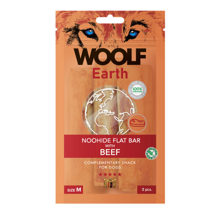 WOOLF - Earth NOOHIDE M Flat Bar Beef, nagstangir 90gr