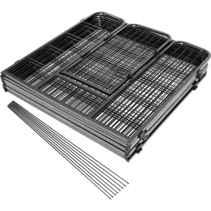 TM HEAVY METAL Hvolpagrind, gerði Large 80x80x8 (hæð 80 og 640 cm lengd), mynd 3