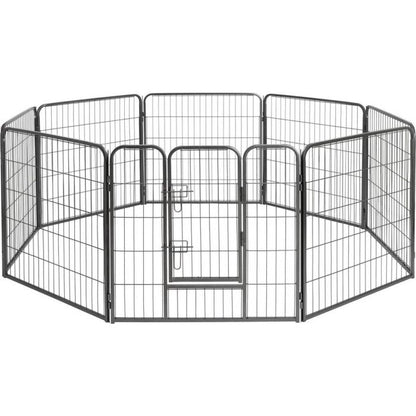TM HEAVY METAL Hvolpagrind, gerði Large 80x80x8 (hæð 80 og 640 cm lengd)
