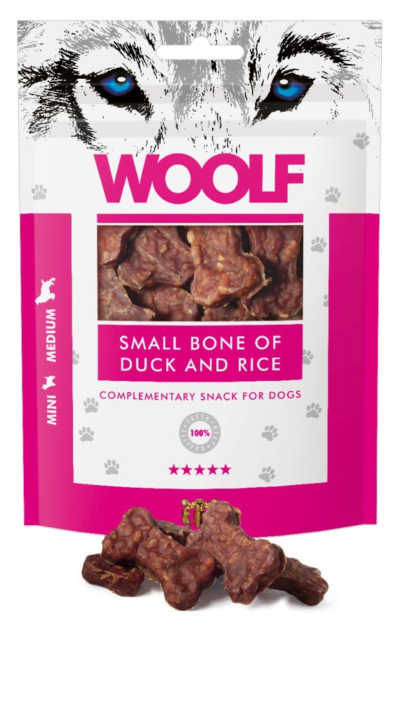 WOOLF - SMALL BONE OF DUCK AND RICE 100gr