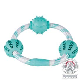 Denta Rope Ring with balls 20cm