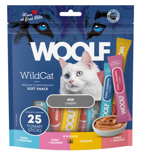 WOOLF WILDCAT Cream: MIX FLAVOUR 25 stk