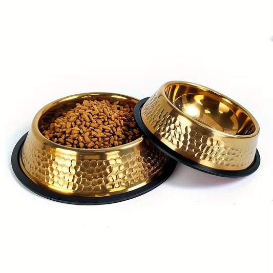 "INOX" GOLD stainless steel, gull skál/dallur