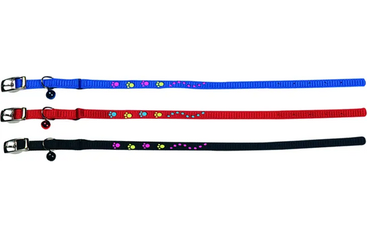 Kattaól m/teygju og bjöllu, beltissylgju (ýmsir litir)