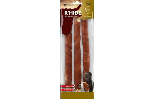 Flamingo R´hide Wrapped Stick with Rabbit Large