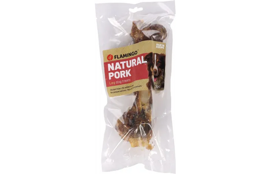 Flamingo Natural Pork Leg, Þurrkað svíns bein 20cm