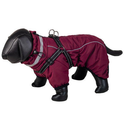 ELOR 2in1 Coat, Galli með beisli Vínrauður (st. 20-65 cm)