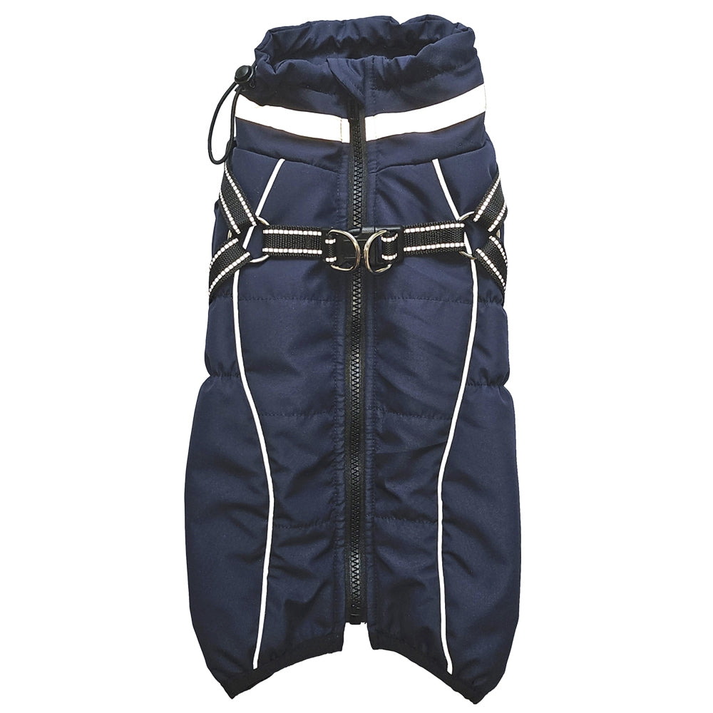 ELOR 2in1 Coat, Galli með beisli Blár (st. 20-80 cm)