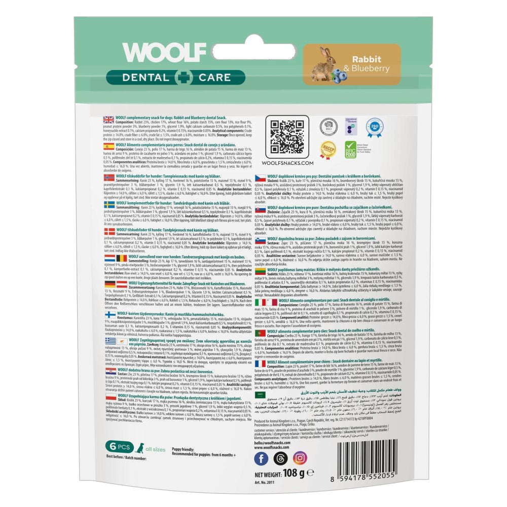 WOOLF - Dental Care Rabbit and Blueberry