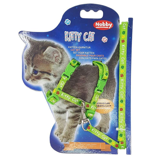 Nobby KITTY CAT Beisli og taumur sett fyrir kettlinga (3 litir)