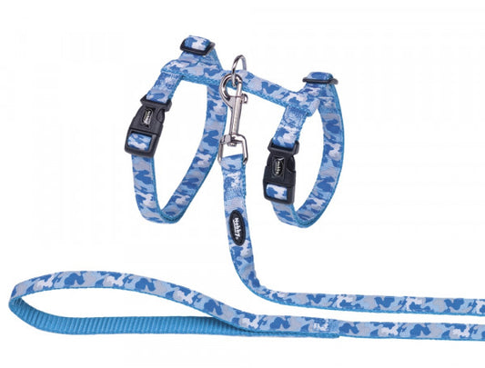 Nobby Beisli og taumur XL CAMOUFLAGE sett fyrir stóra ketti (2 litir)