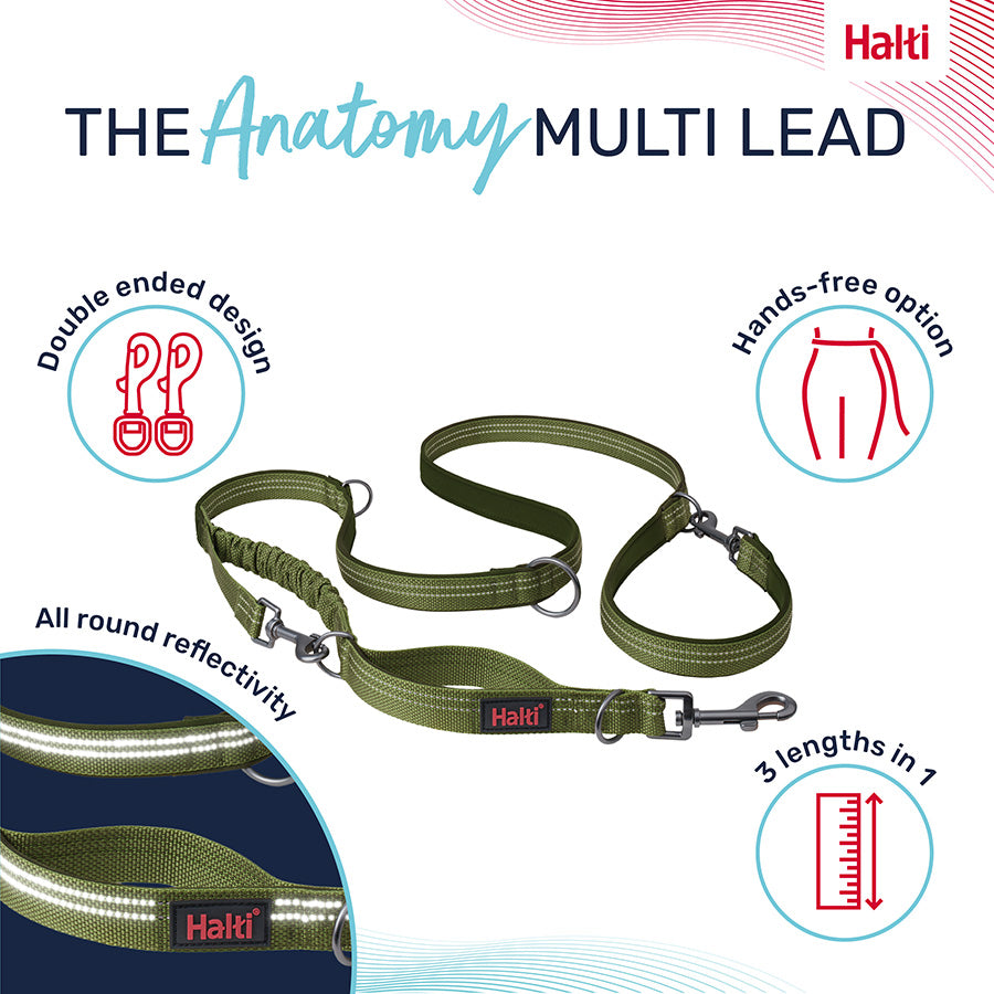 HALTI Anatomy Multi Lead TAUMUR grænn