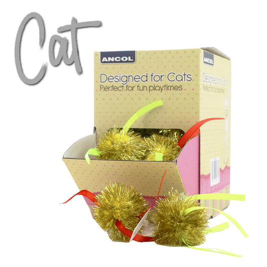 SPARKLE POM POM CAT TOY