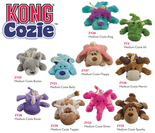 KONG Cozie Teddies, bangsar (4 tegundir)