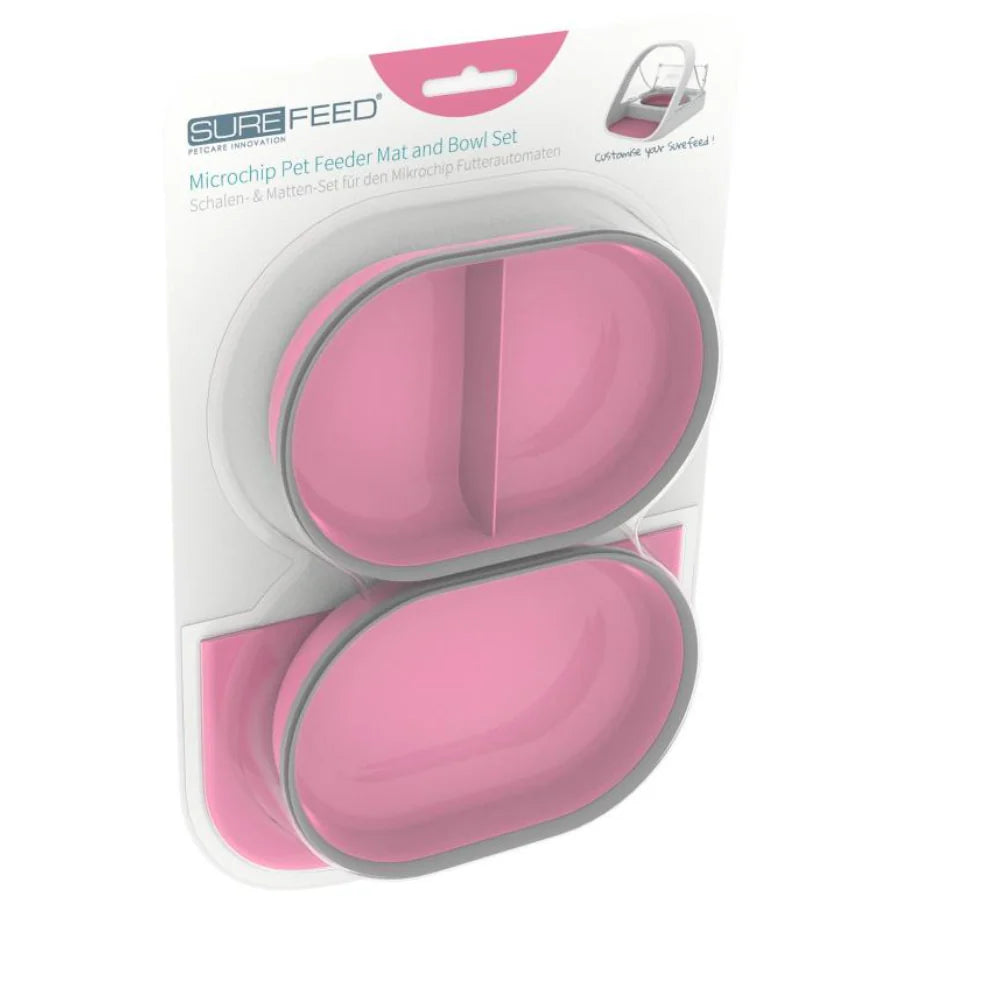 SureFeed Microchip Pet Feeder - Sett matarskálar og motta (3 stk)