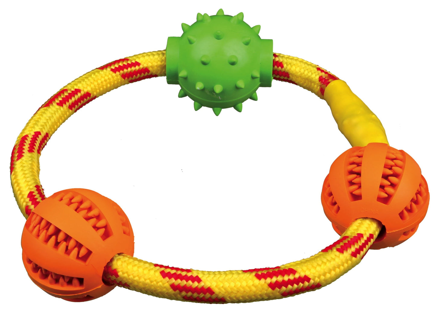Denta Rope Ring with balls 20cm