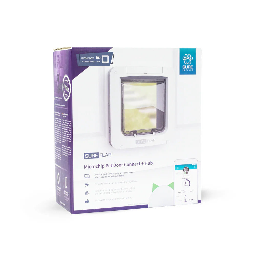 SureFlap Petdoor Connect with Hub, app stýrð lúga