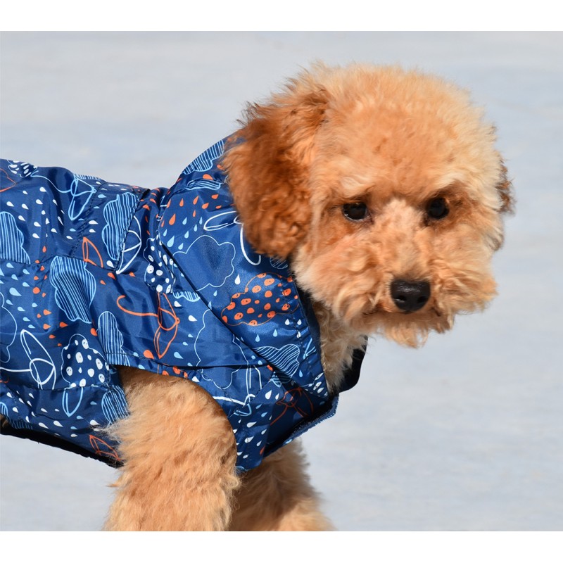 UMBRELLA REVERSIBLE BLUE RAINCOAT, regnjakki (stærðir 20-45 cm)