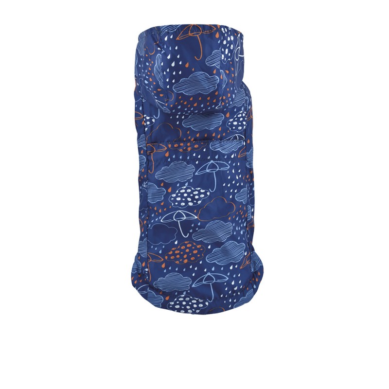 UMBRELLA REVERSIBLE BLUE RAINCOAT, regnjakki (stærðir 20-45 cm)