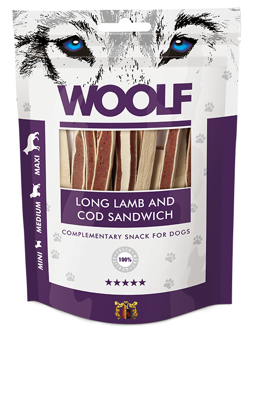WOOLF - Long Lamb & Cod Sandwich 100gr