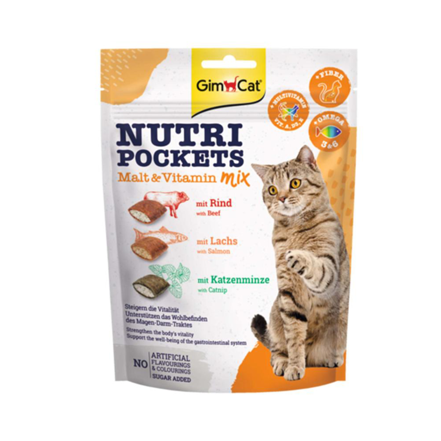 GimCat Nutri Pockets Malt & Vitamin Mix - 150gr