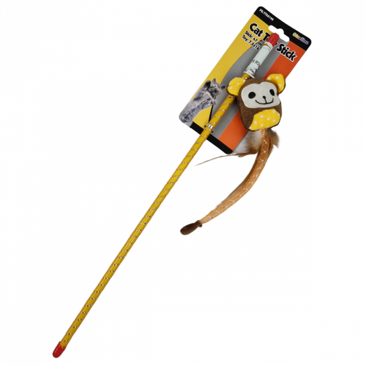 HAPPYLIFE Cat stick, Kattastöng með Apa 47 cm