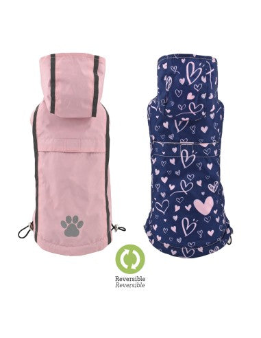 PINK LOVE REVERSIBLE RAINCOAT, regnjakki (st. 20-45 cm)
