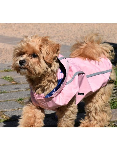 REVERSIBLE PINK LOVE RAINCOAT, regnjakki (stærðir 20-45 cm)