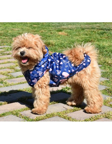 REVERSIBLE PINK LOVE RAINCOAT, regnjakki (stærðir 20-45 cm)