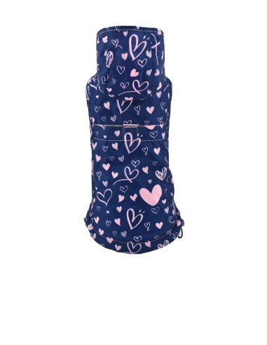 REVERSIBLE PINK LOVE RAINCOAT, regnjakki (stærðir 20-45 cm)