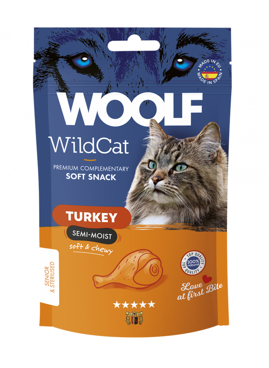 WOOLF WILDCAT Snacks - Turkey 50gr